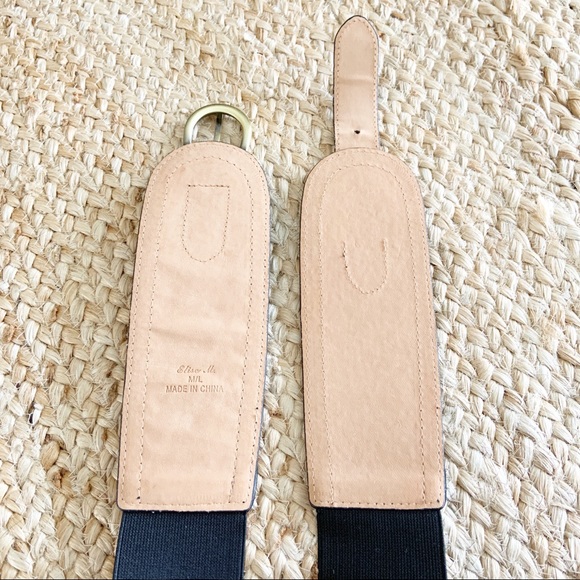 Suede Stretchy Belt Size Medium/Large Black - Picture 6 of 8